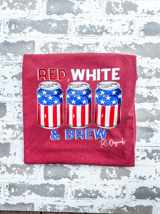 Red White and Brew Tee